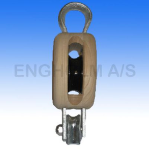 Tr�blok 1-sk. m/b�jle & hundsvot - Tr�blok DK m/bjl+hsv 1sk 175mm 7