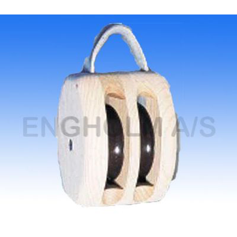 Tr�blok 2-sk. m/b�jle - Tr�blok Dk M/Bjl 2sk 200mm 8" For 22mm Tov