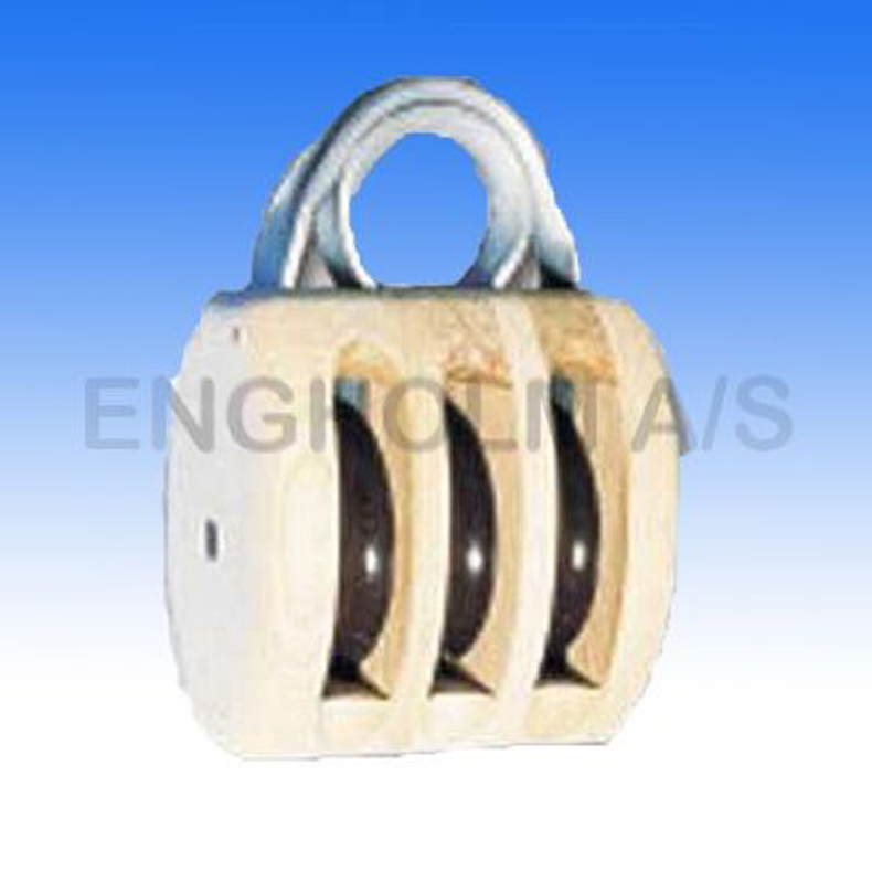 Tr�blok 3-sk. m/b�jle - Tr�blok Dk m/bjl 3sk 100mm 4" For 12-14mm tov