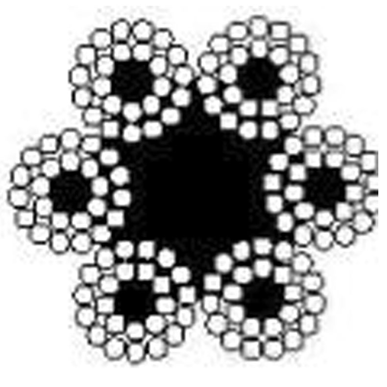 St�lwire galvaniseret 6x24 + 7FC - 8 mm