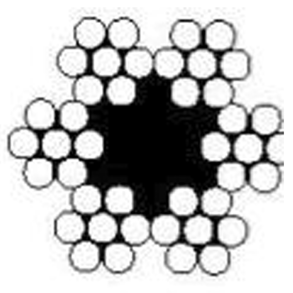 St�lwire galvaniseret 6x7 + FC - 2,0 mm