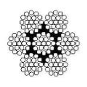 St�lwire galvaniseret 7x19 - 6,5 mm