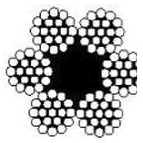St�lwire galvaniseret 6x19 + FC - 6 mm