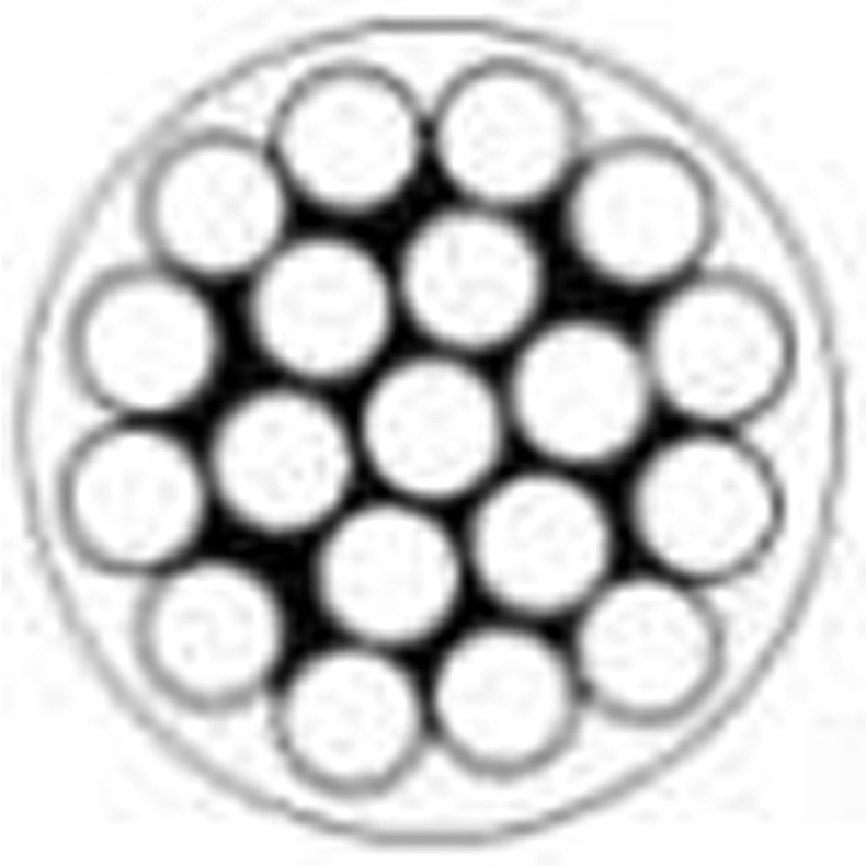 St�lwire rustfri 1x19 forhudet hvid - 0,9 - 1,5 mm