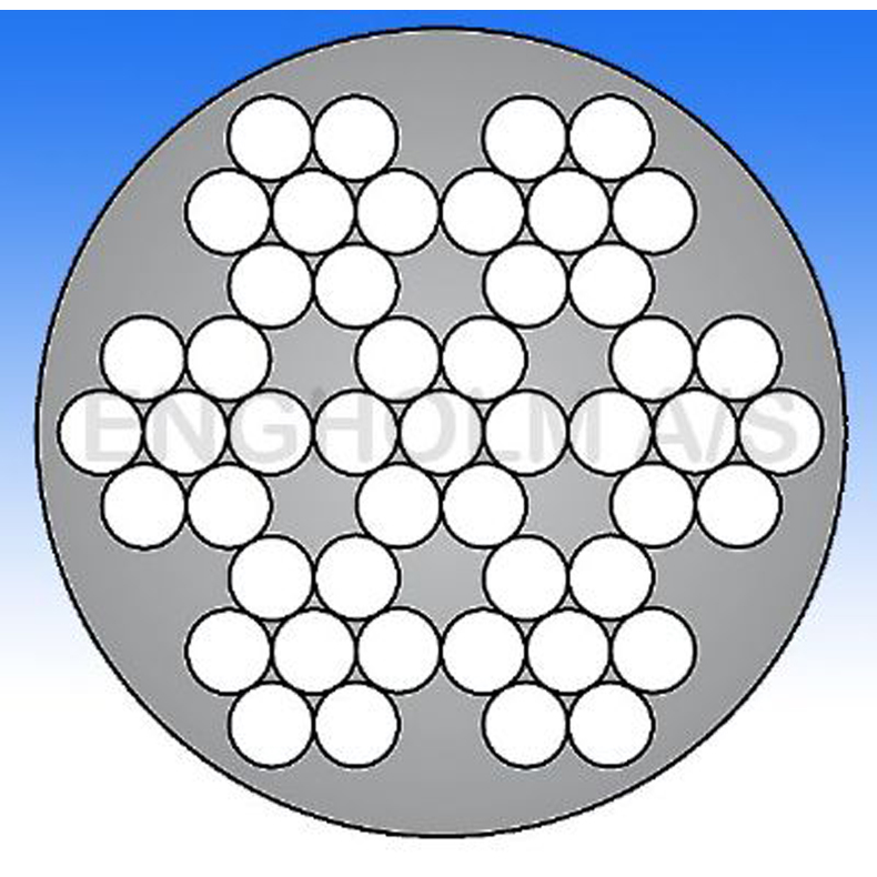 St�lwire galvaniseret 7x7 PVC-forhudet transparent - 2 - 3 mm
