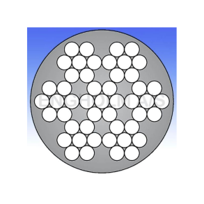 Wire galv 7x19 pvc forhudet transp. :6 ,0/8,0 mm - Brud 2604 kg pris pr. Meter (100m p en rulle)