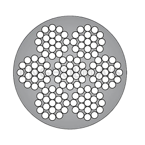 St�lwire galvaniseret 7x19 nylonforhudet sort - 4 - 5 mm