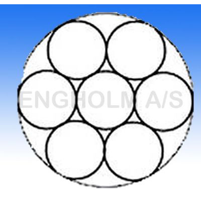 St�lwire rustfri 1x7 PVC-forhudet transparent 0,5 - 0,7 mm