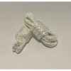 Flettede Fenderliner med �je Hvid 8 mm 1,5 m - 2 stk.
