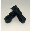 Flettede Fenderliner med �je Sort 8 mm 1,5 m - 2 stk.