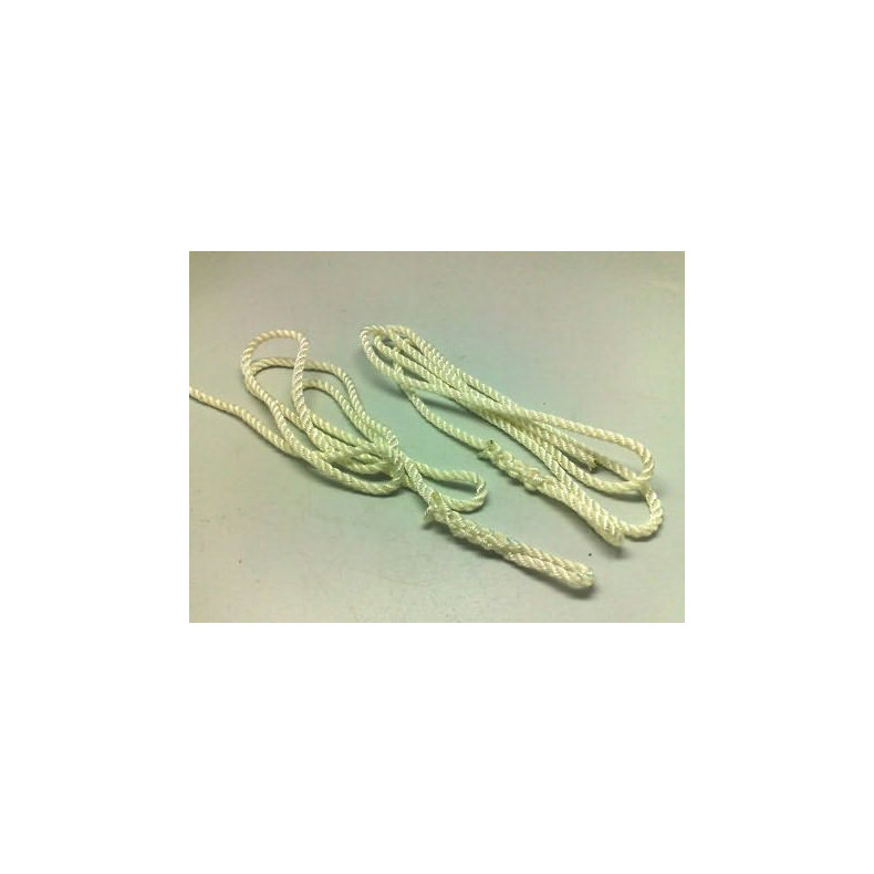 3-sl�et Fenderliner med �je Hvid 6 mm 1,5 m - 2 stk.