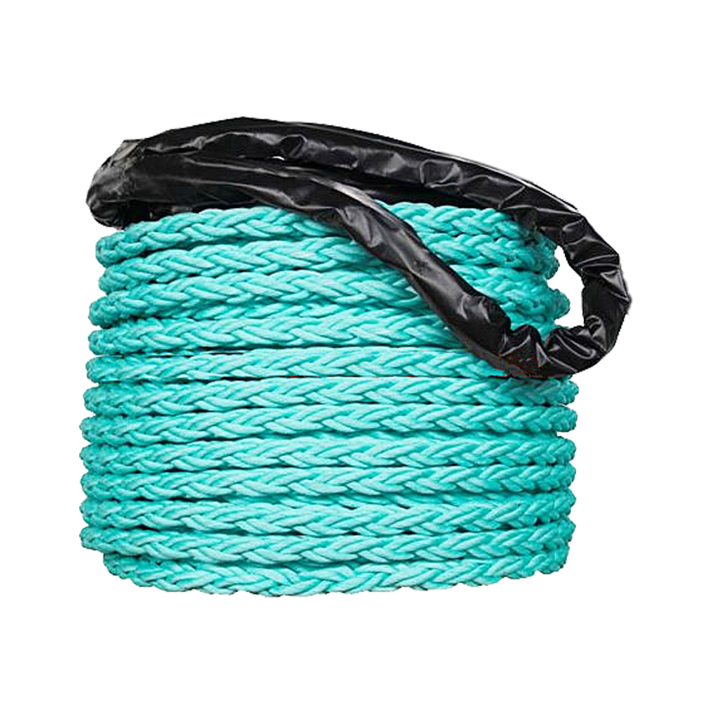 Trosse kvadratflettet m/forst�rket �je - �je: 1,5m. Trosse kvadratflettet m/forst�rket �je - Trosse kvadratflettet 28mm 27,5m n/belagt �je