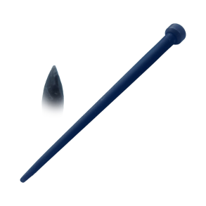 Merlespiger st�l m/flad spids & knop - Merlespiger m/knop st�l flad spids 16 x 260 mm