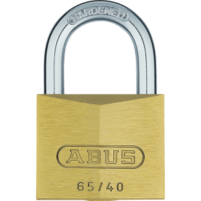 ABUS H�ngel�s 65 messing m/kort b�jle - ABUS H�ngel�s 65/40 messing m/kort b�jle 40 mm