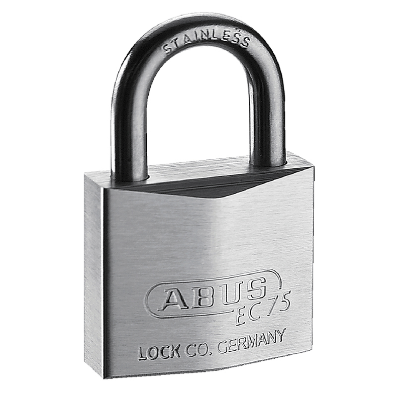 ABUS H�ngel�s 75IB Inox rustfri b�jle - Abus 75IB - 50 mm rustfri b�jle og forkromet krop