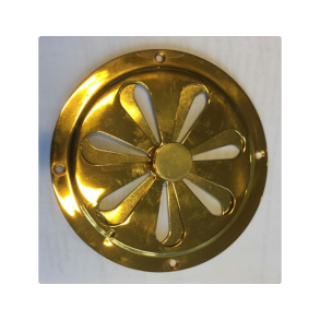 Luftventil messing rund -  120mm.