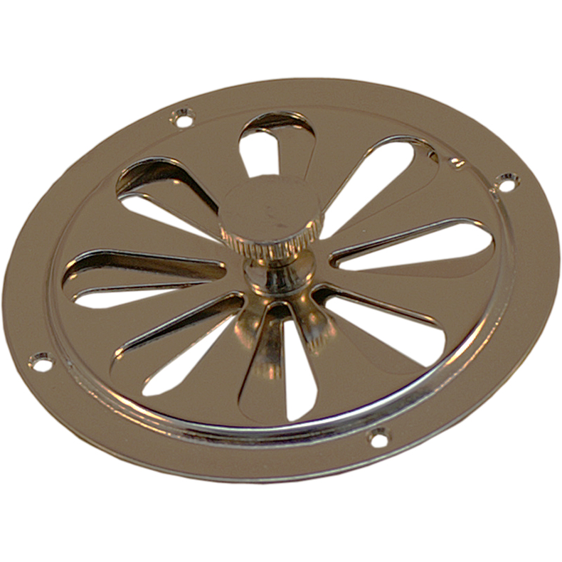 Luftventil forkromet rund 90 mm