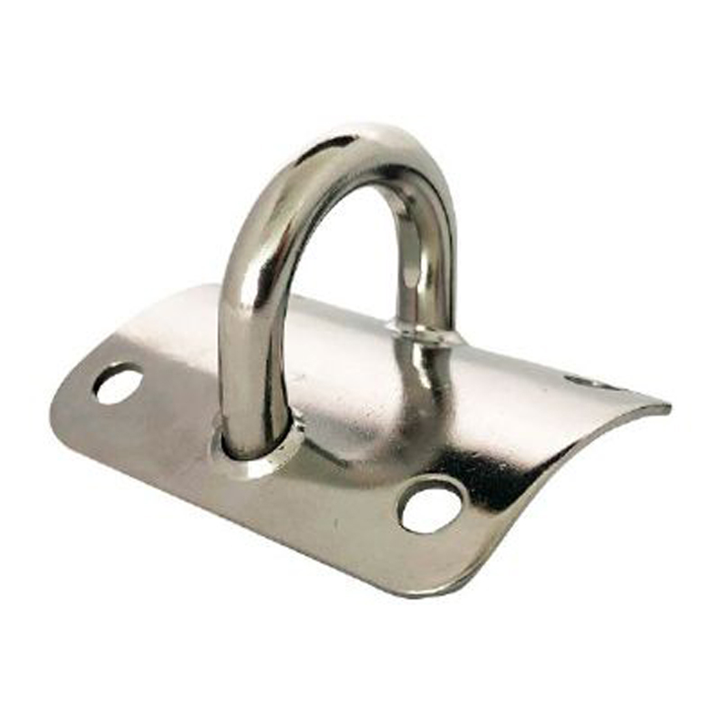 Mastebeslag rustfrit ovalt med vandret b�jle 6 mm 46,5 mm