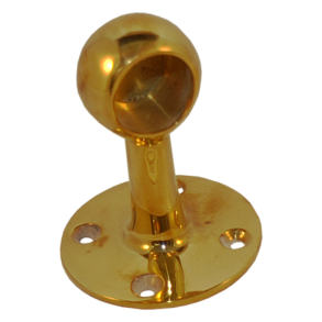 Gel�nderholder messing lukket 32 mm Med rund bundplade med 4 huller
