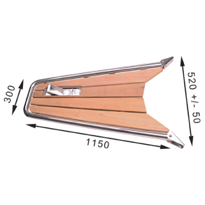 St�vnplatform PT10044 m/ankerrulle - St�vnplatform m/ankerrulle 300 x 1150 mm 32'-42' R�r 42mm