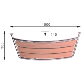 Badeplatform PT10035 1000 mm 1000 x 380 mm