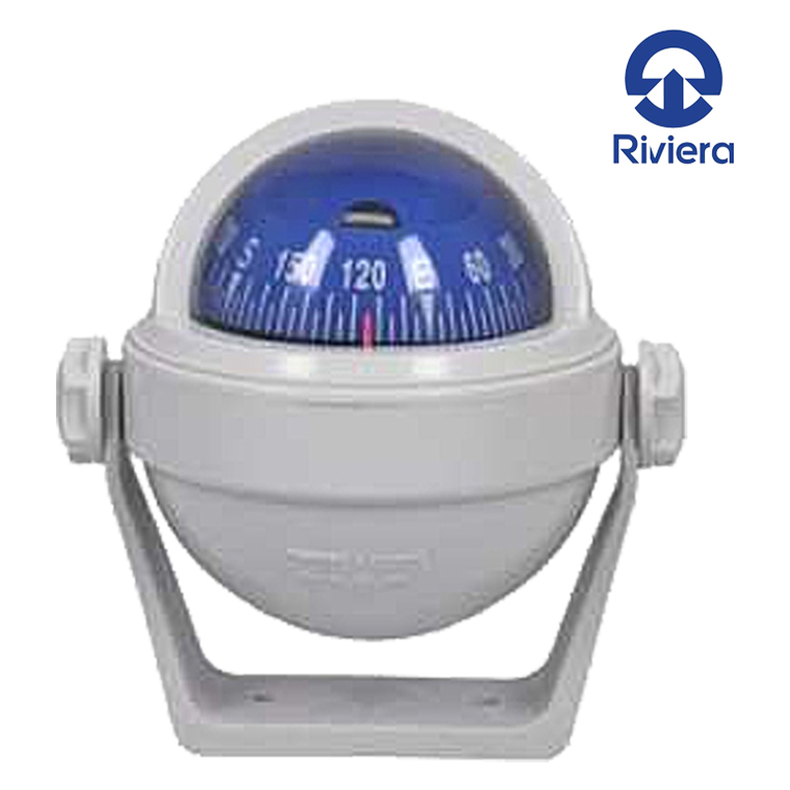 Riviera Kompas "Stella" b�jlemonteret Lys gr� 111 mm