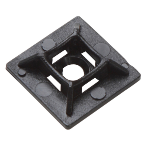 Kabelbindersokkel - Sokkel til strips sort m/lim 27x27mm Pose � .