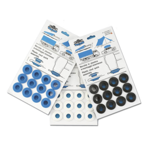 Eyelets plast Bl� 15 mm - 12 stk.