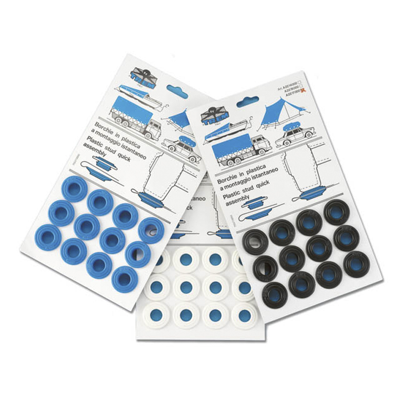 Eyelets plast Hvid 15 mm - 12 stk.