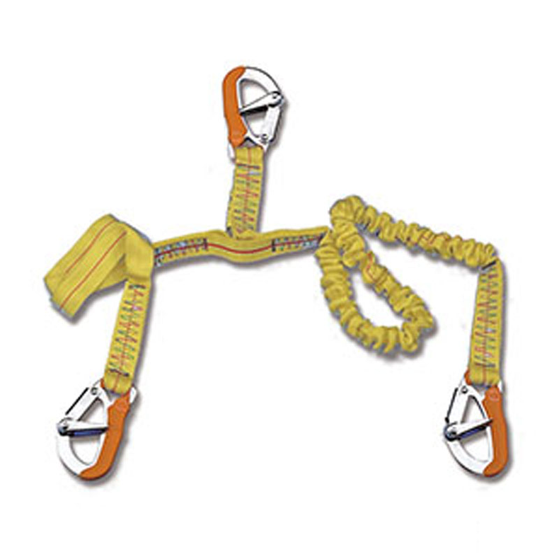 Livline elastisk med tre selvlukkende hager 100 - 190 cm