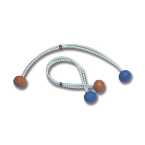 Sejsinger med bl� og orange kugler 4 mm 30 cm - 4 stk.