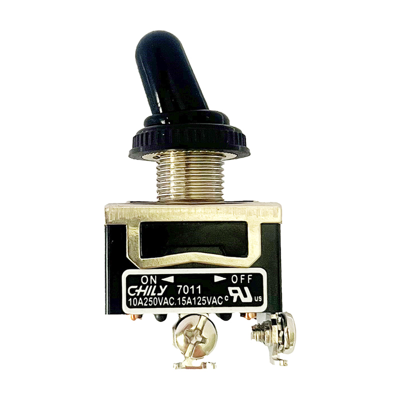 Vippekontakt m/vandt�t h�tte (Trem) - Vippekontakt m/gummi 2 pos.