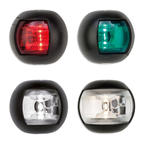 Lanterner LED sorte - Lanterne LED agter sort 12-24V 