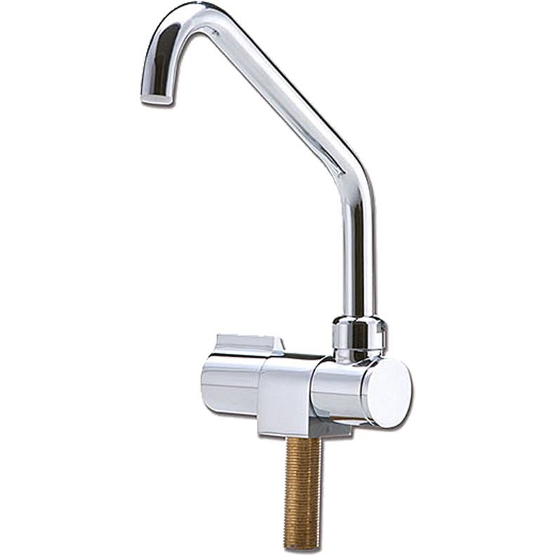 Vandhane forkromet enkelt med kipbar svingtud - Vandhane enkelt B-tap �:14 mm H:180 mm Conn. 3/8" N0100315