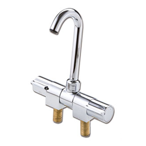 Vandhane forkromet dobbelt short mixer - Vandhane dobbelt Short Mixer �:14 mm H:180 mm Con 3/8