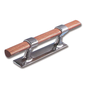 Krydspullert forkromet messing og mahogni - Krydspullert forkromet m/tr� L:215 mm N3100215