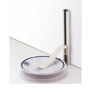 Tallerkenst�tte aluminium m/plastholder 250 x 200 mm