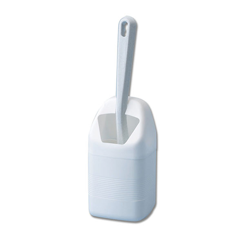 Toiletb�rste og holder i plast Hvid 8 cm