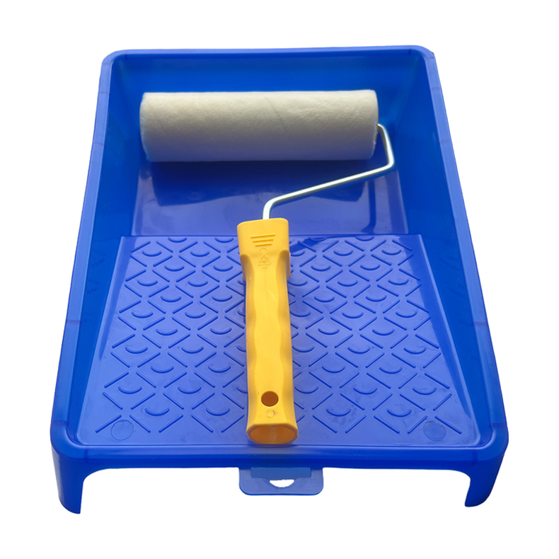 Malebakkes�t med 1 bred rulle af v�vet polyester - Malerulles�t 18 cm jumborulle m/kort luv 4 mm