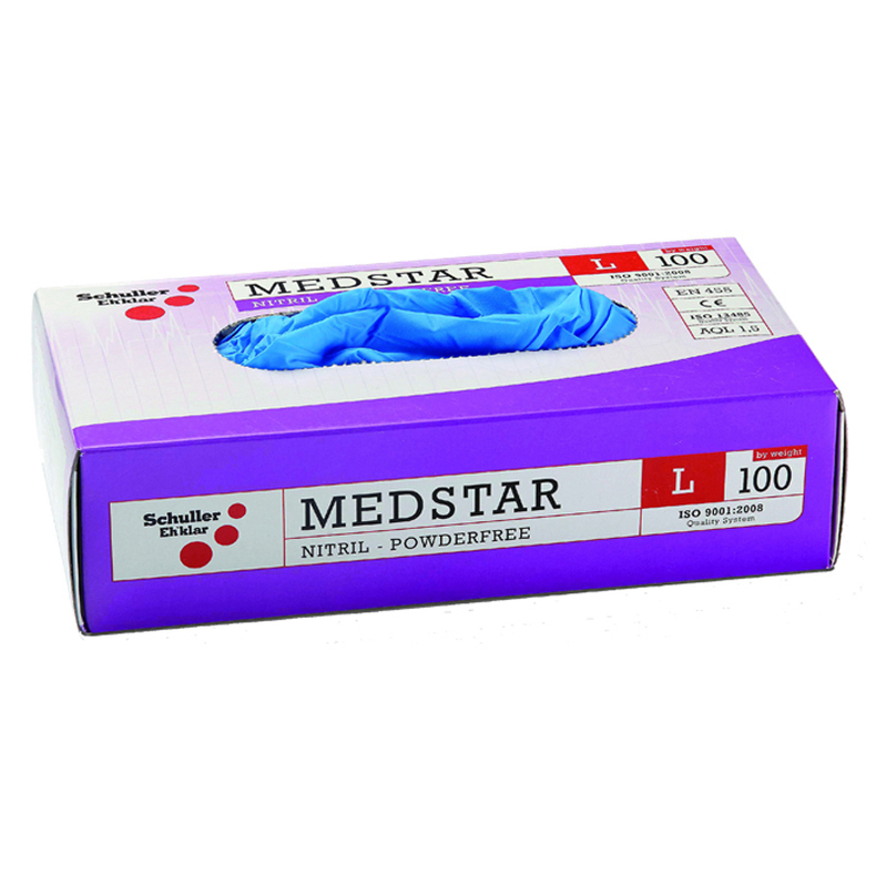 Engangshandsker Nitril uden pudder - Nitril Engangshandske . str. M 8"