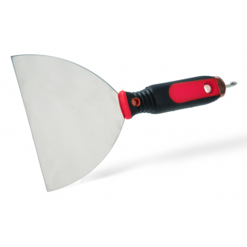 Spartel halvm�ne rustfri - Spartel halvm�ne rustfri 150 mm m/2-komp. greb