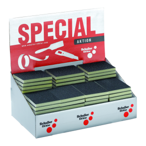 Slibesvampe i display (tynde svampe) - Slibesvamp Display 20x Grov, 35x Middel, 20x Fin