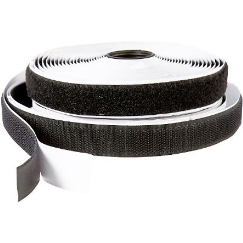Velcrob�nd m/lim (hook & loop) Sort 25 m 20 mm