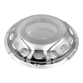 D�ksventilator lavprofil rustfri m/lysrude - UFO-Ventil rf transparent