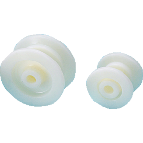 Nylonhjul massivt for ankerrulle Hvid 60 mm 49 mm
