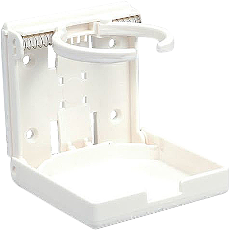 D�se- & Flaskeholder foldbar Hvid 90 x 90 x 95 mm Med justerbar klemme