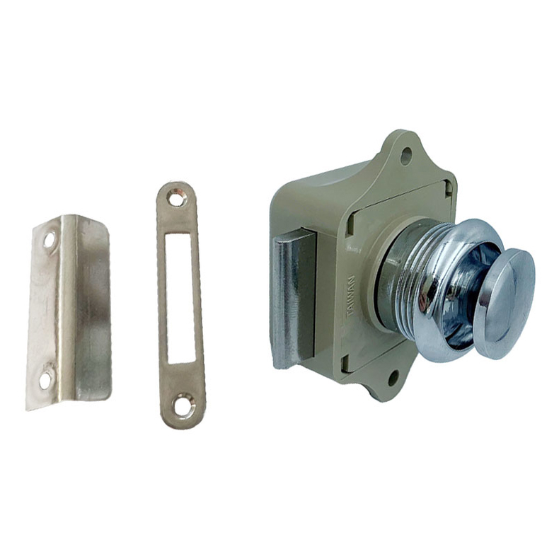 L�sekasse med forkromet messingknop Se billede 2 & 3