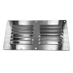Ventilation rustfri dobbelt - Ventilationsrist rustfri H:118 mm x B:232 mm Skruehul 4,2mm