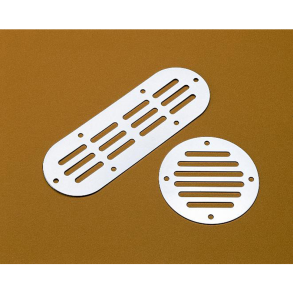 Ventilationsrist rustfri rund flad 83 mm