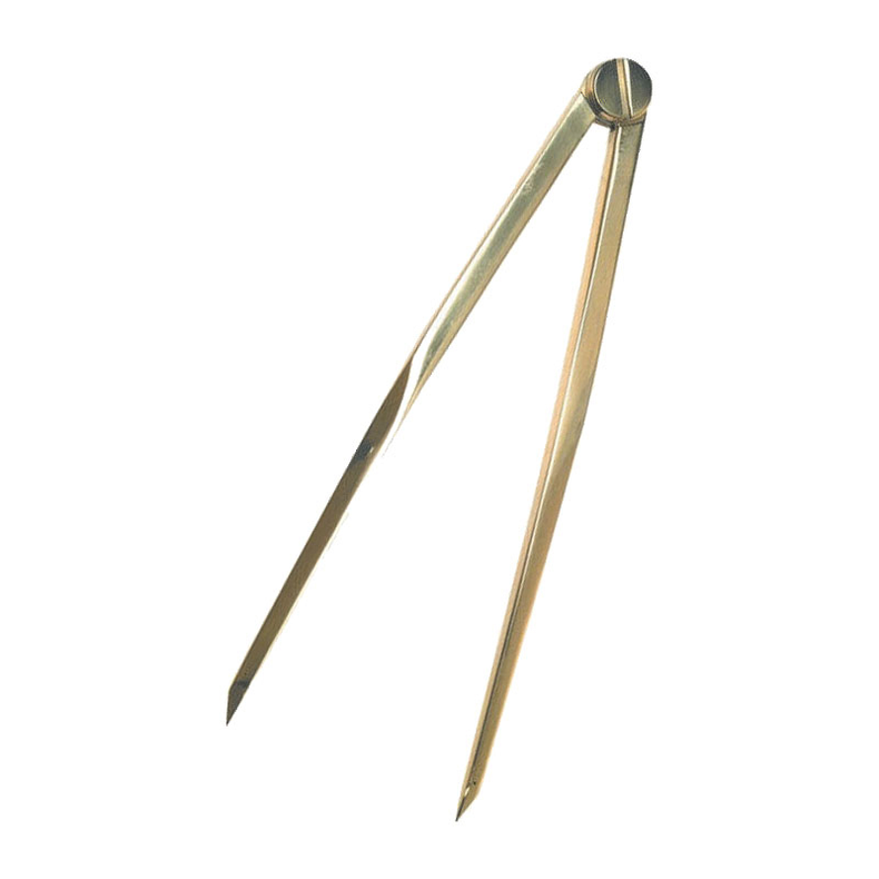 Stikpasser poleret messing m/k�rv - Stikpasser poleret messing 145 mm 6"